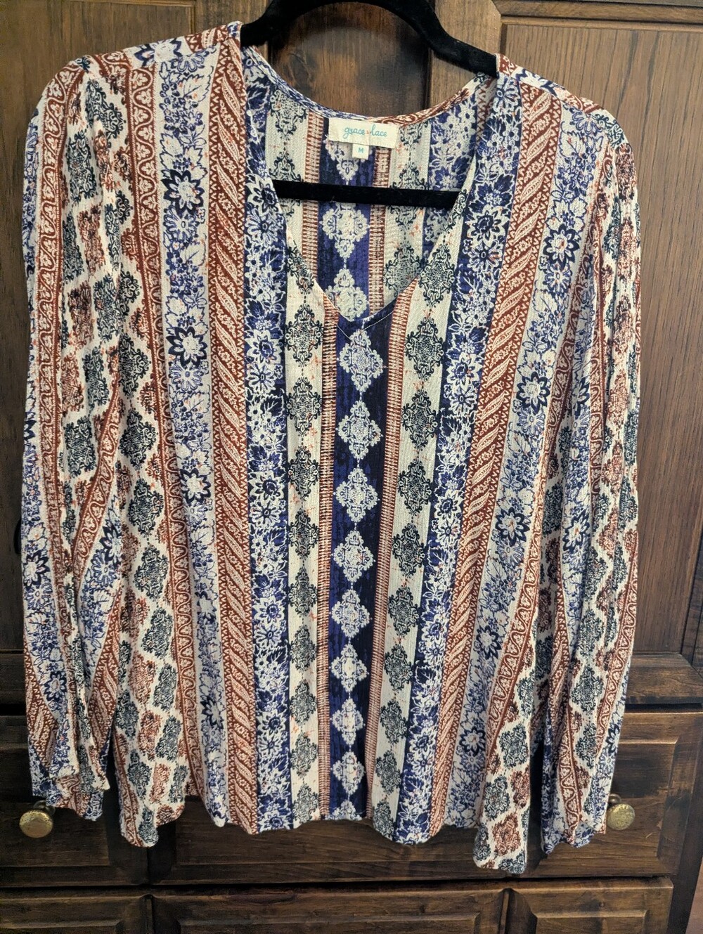 G&L Turkish Print Long-Sleeve Top
